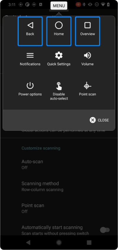 The first row of a grid is in focus indicating one can navigate faster when navigating a row at a time.