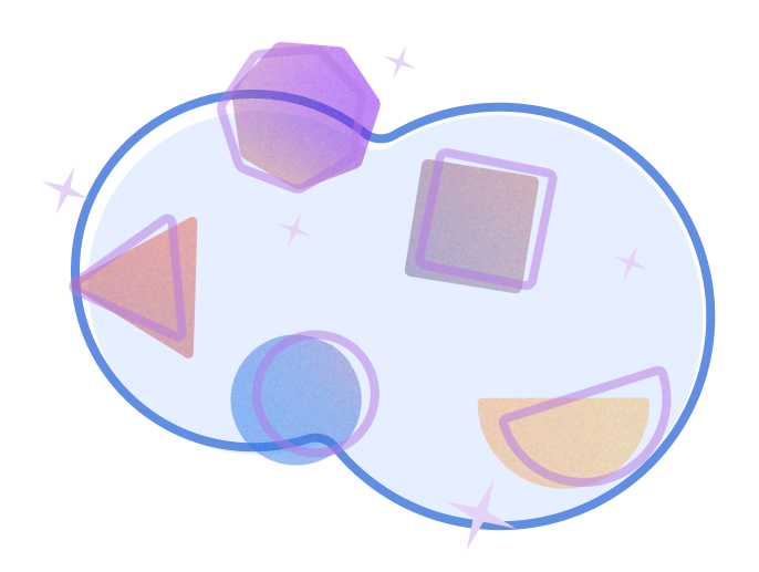 The build products shapes beginning to rearrange and stack to form a new structure