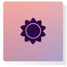 Image of a sunflower over a gradient square, representing cognitive disabilities